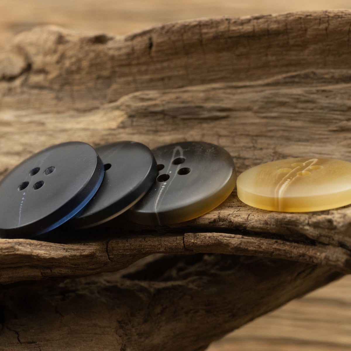 Coffee Colored Round Resin Buttons for Coats Workwear Uniform - 30pcs - Lots of Buttons