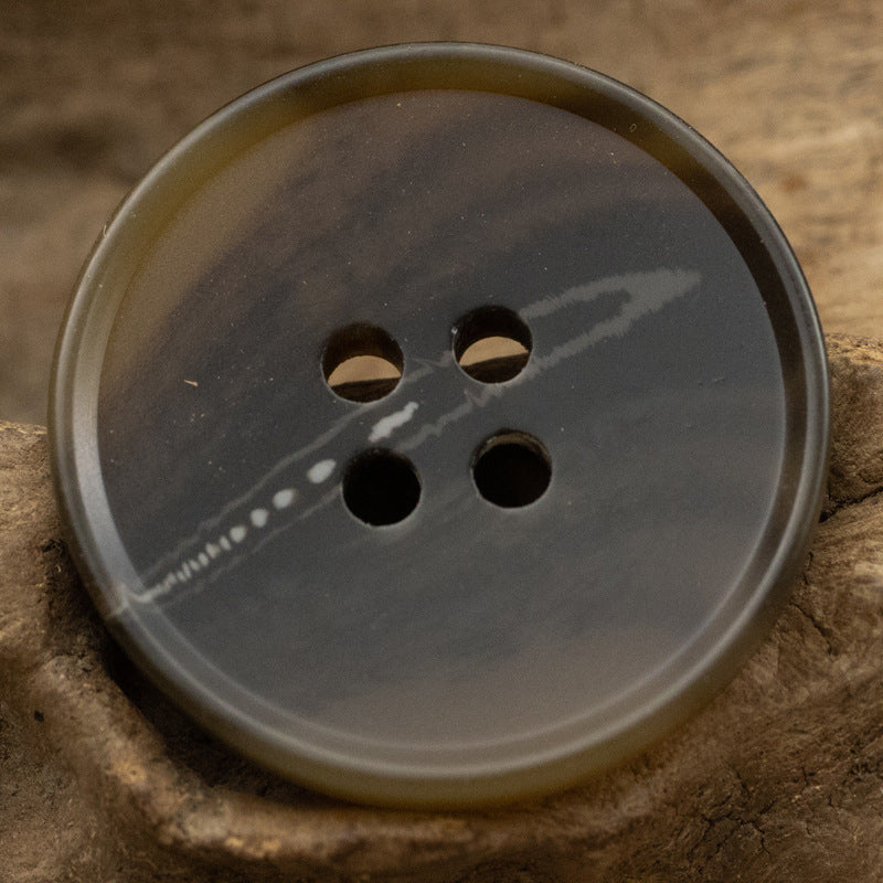 Coffee Colored Round Resin Buttons for Coats Workwear Uniform - 30pcs - Lots of Buttons