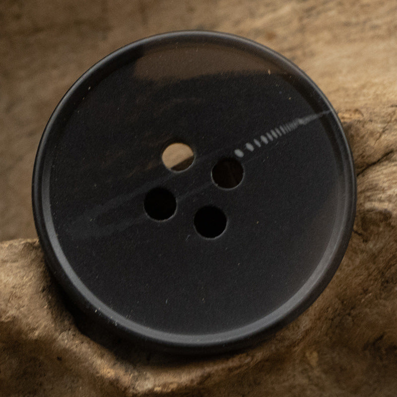 Coffee Colored Round Resin Buttons for Coats Workwear Uniform - 30pcs - Lots of Buttons