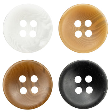 10mm Matte Bowl-Shaped Resin Buttons for Shirts and Knitwear - 50pcs - Lots of Buttons