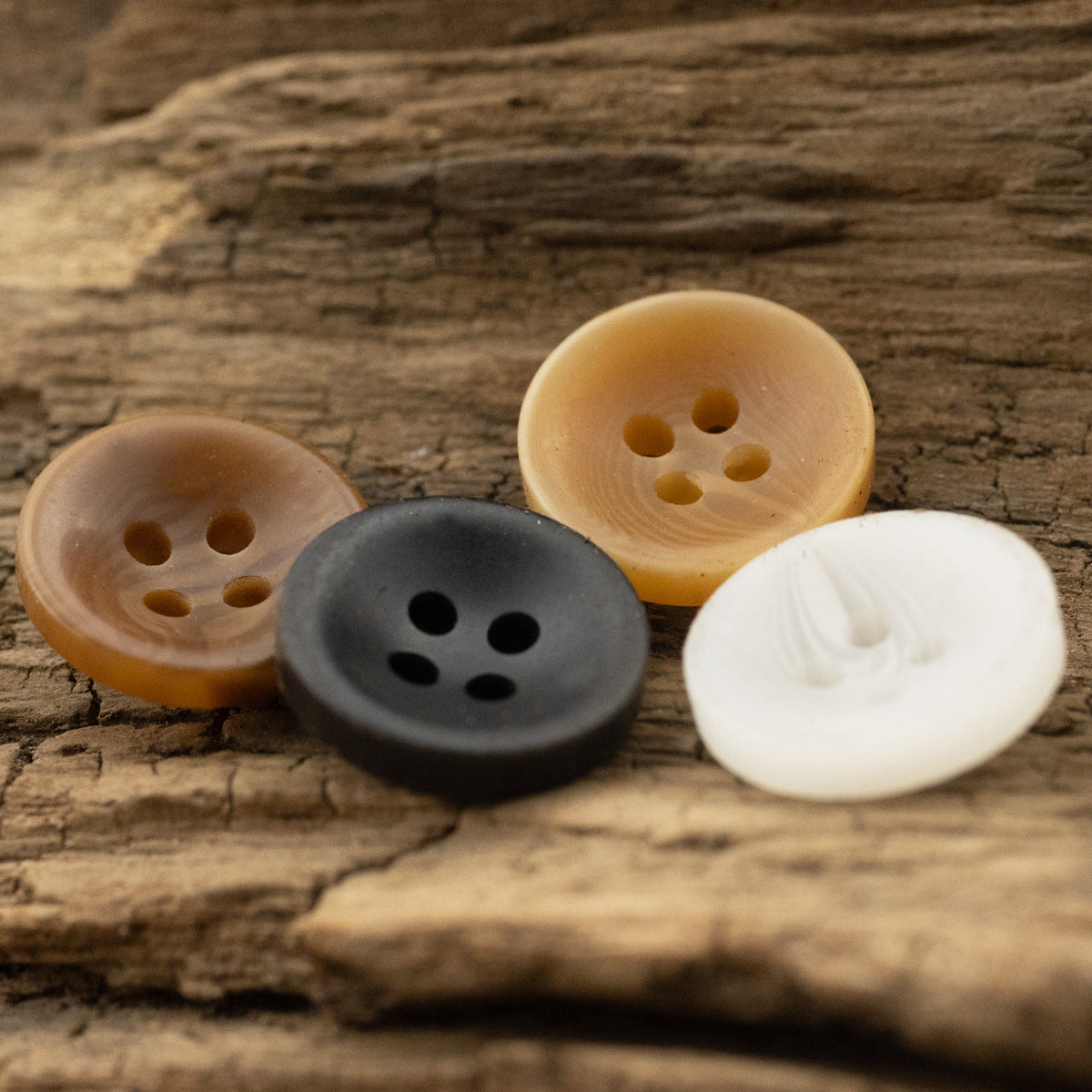 10mm Matte Bowl-Shaped Resin Buttons for Shirts and Knitwear - 50pcs - Lots of Buttons