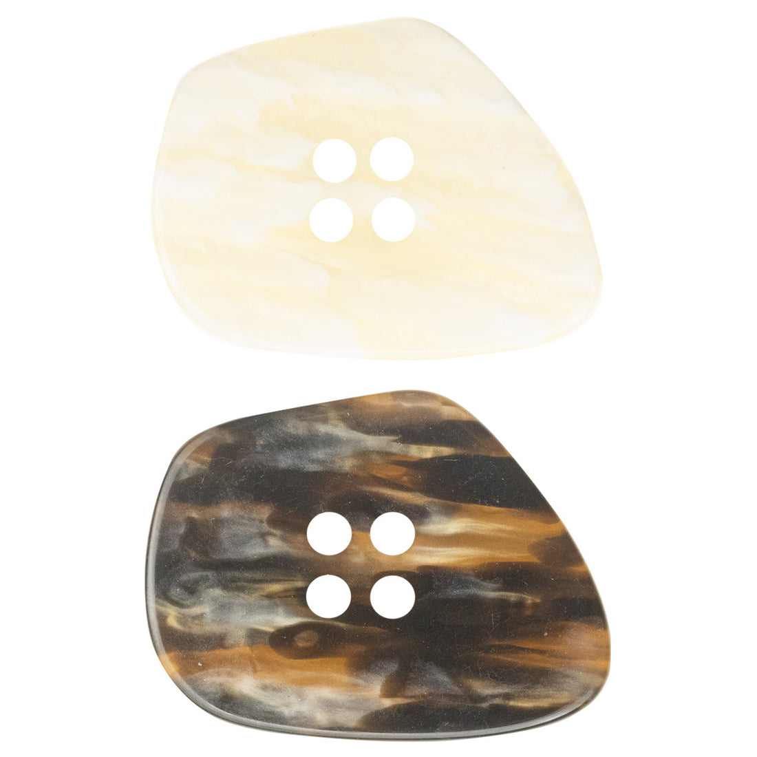 Glossy Polygonal Resin Coat Buttons Imitation Marble Texture 20PCS - Lots of Buttons