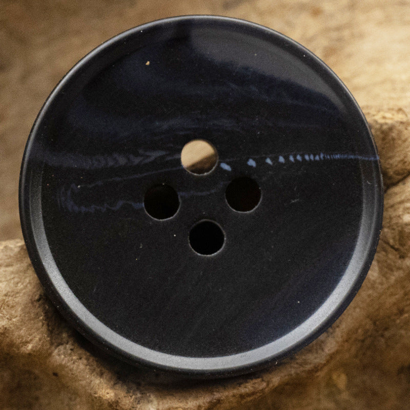 15-30mm River Pattern Black Khaki Dark Blue Resin Buttons 40 Pack - Lots of Buttons