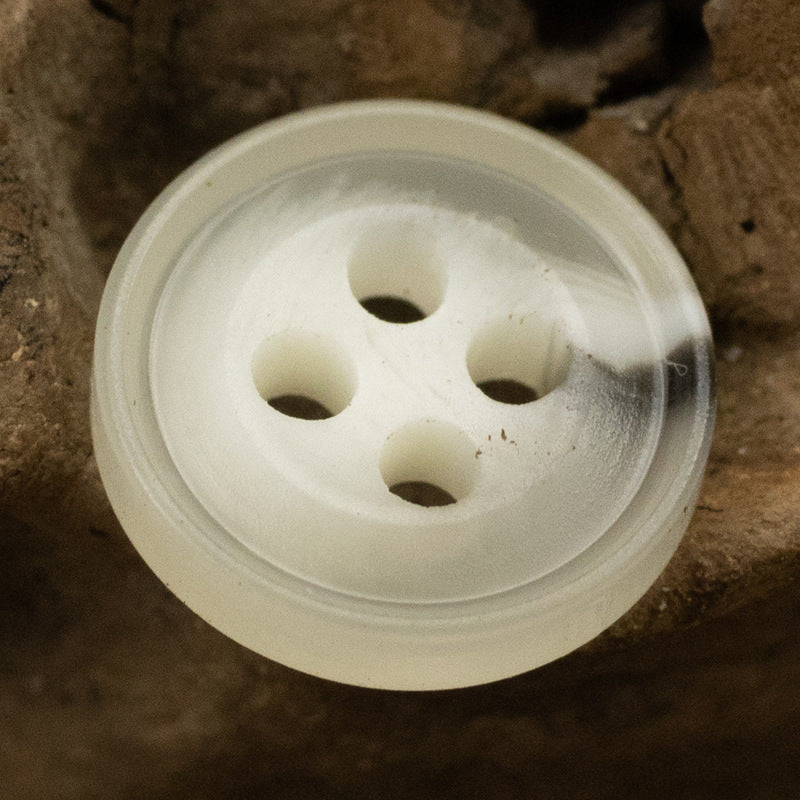 10mm/11.5mm White and Brown Resin Buttons for Polo Shirts 100 Pack - Lots of Buttons