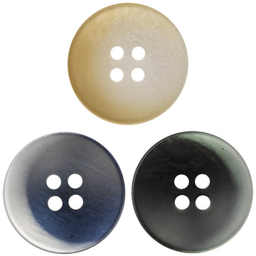 Gradient Dark Blue Crescent Pattern Flat Resin Buttons for Knitwear 30pcs - Lots of Buttons