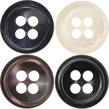 Beveled Pearlized Resin Buttons Floral Pattern Base,50PCS - Lots of Buttons