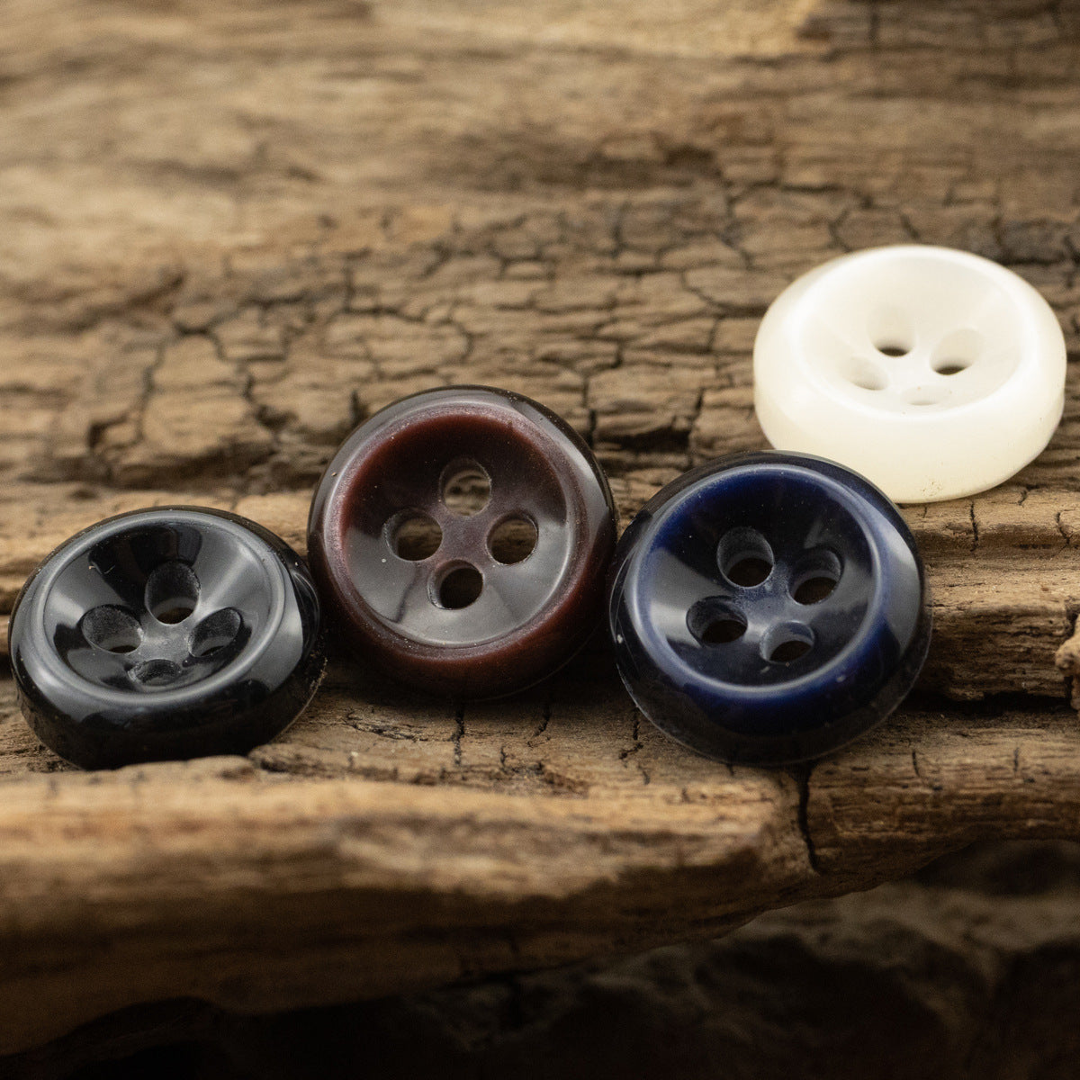 Beveled Pearlized Resin Buttons Floral Pattern Base,50PCS - Lots of Buttons