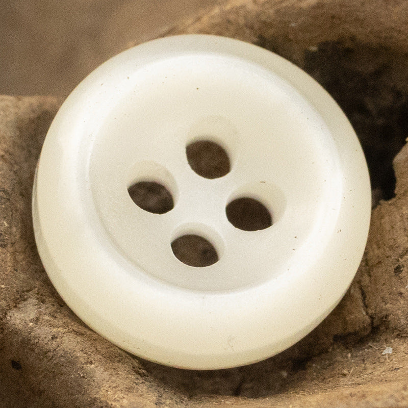 Beveled Pearlized Resin Buttons Floral Pattern Base,50PCS - Lots of Buttons