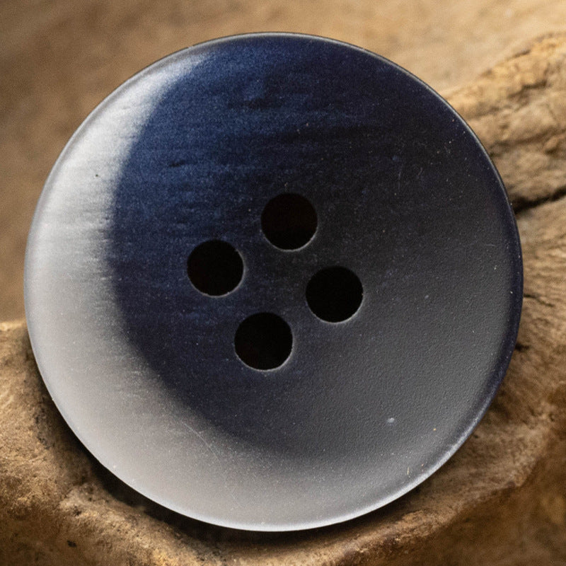 Gradient Dark Blue Crescent Pattern Flat Resin Buttons for Knitwear 30pcs - Lots of Buttons