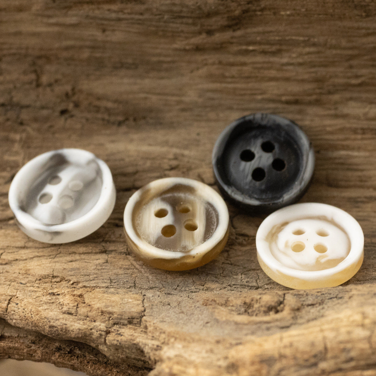 10/11.5mm Resin Buttons for Beach-Style Gray Shirts 40 Pack - Lots of Buttons