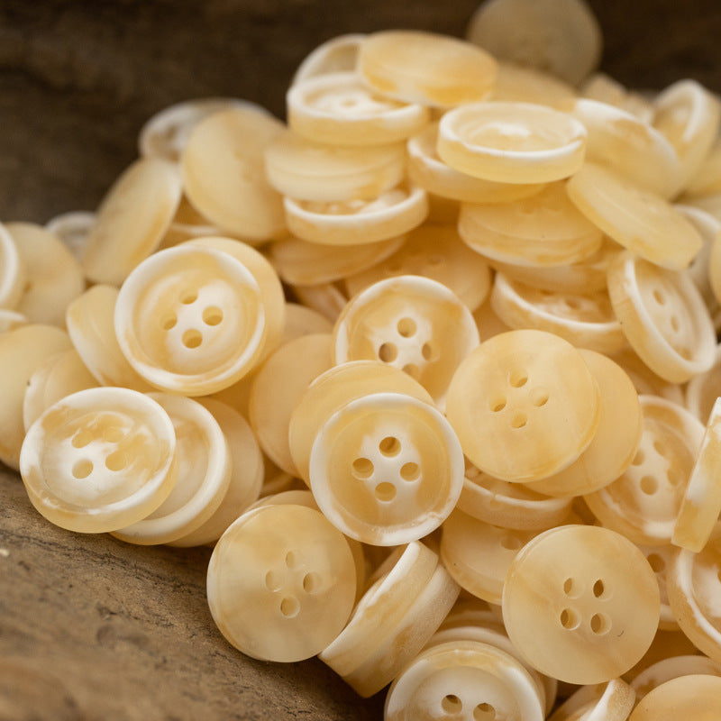 10/11.5mm Resin Buttons for Beach-Style Gray Shirts 40 Pack - Lots of Buttons