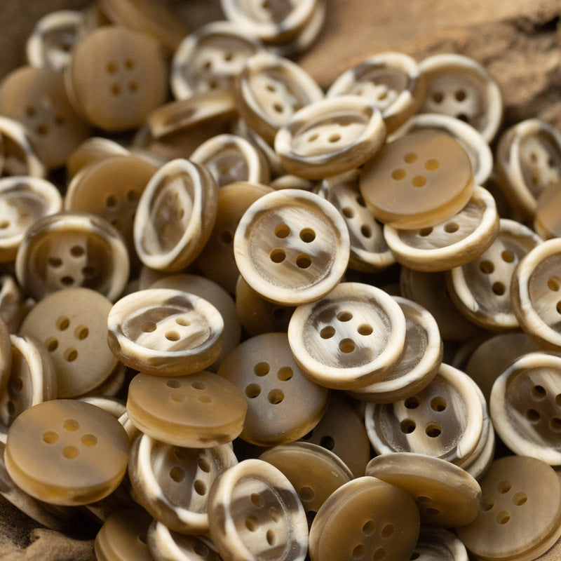10/11.5mm Resin Buttons for Beach-Style Gray Shirts 40 Pack - Lots of Buttons