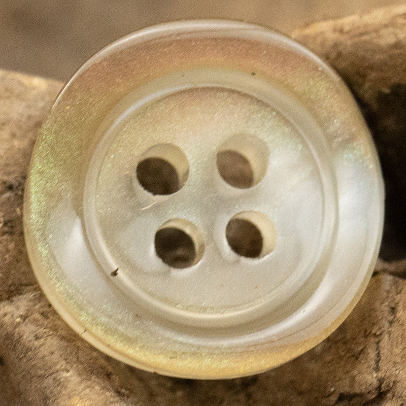 Irregular Curved Translucent Wide Edged Glazed Pearl Resin Buttons,50pcs - Lots of Buttons