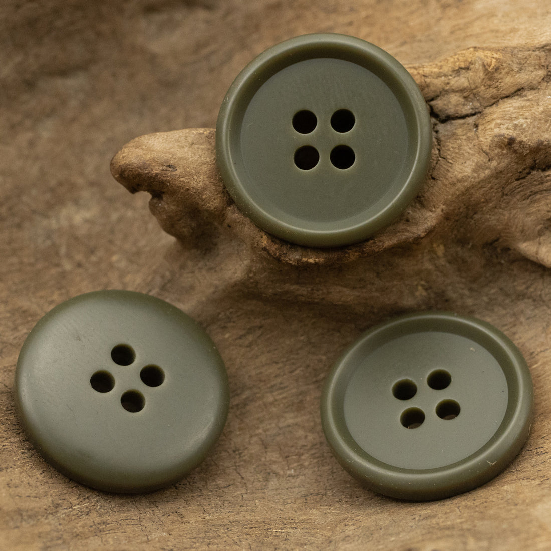 Round 4 Hole Matte Army Green Military Resin Buttons,20pcs - Lots of Buttons
