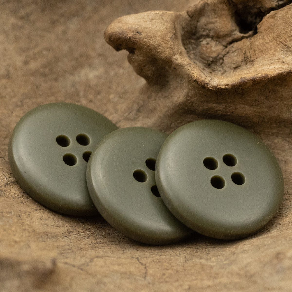 Round 4 Hole Matte Army Green Military Resin Buttons,20pcs - Lots of Buttons