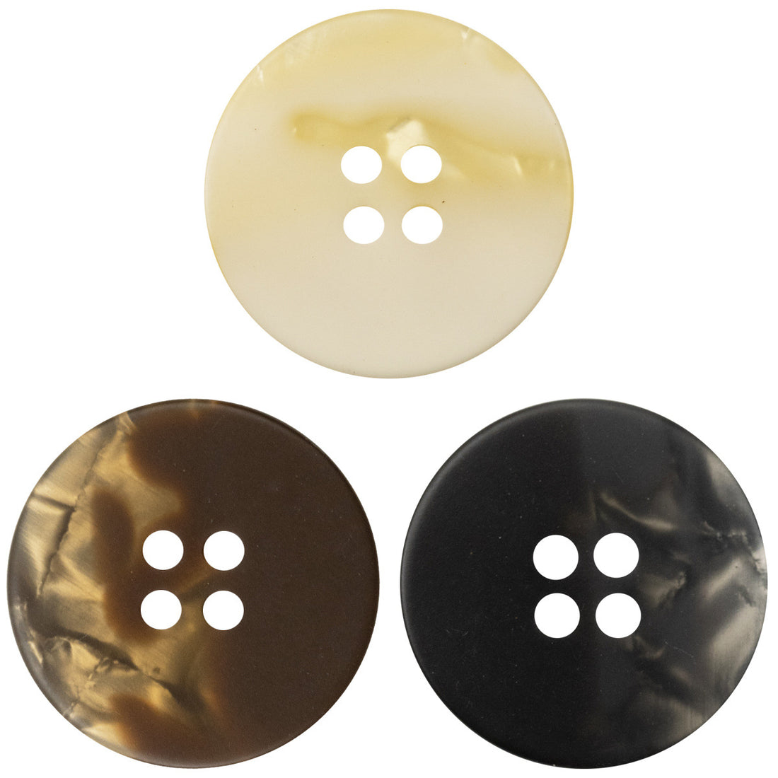 Round Light and Shadow Resin Buttons for Shirts Coats 20pcs - Lots of Buttons