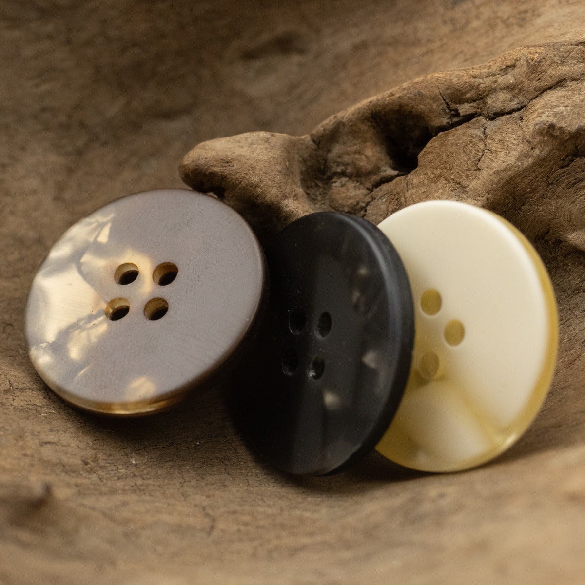 Round Light and Shadow Resin Buttons for Shirts Coats 20pcs - Lots of Buttons