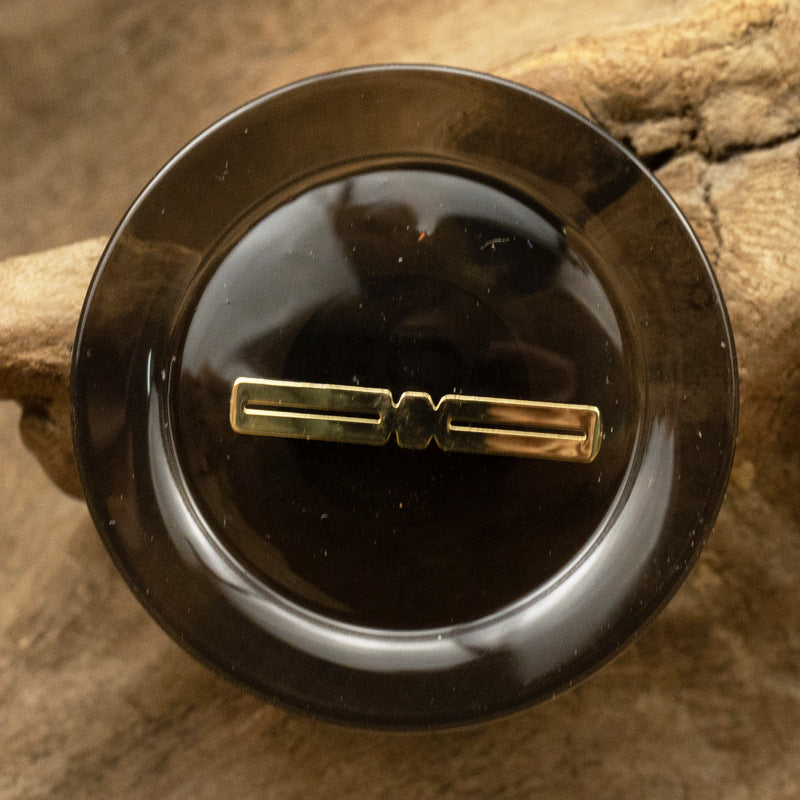 Luxurious Translucent Resin Buttons with Gold Foil 10pcs - Lots of Buttons