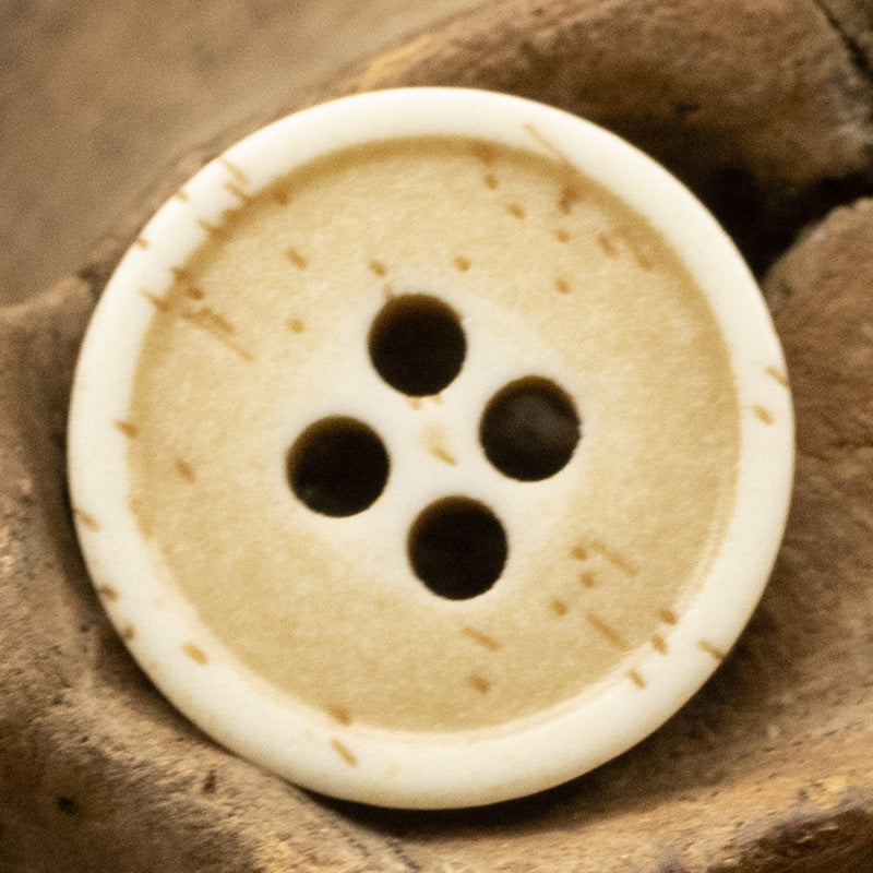 Imitation Bone Grain Distressed Resin Buttons for Denim Shirts 40 Pack - Lots of Buttons