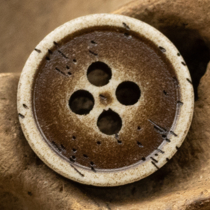 Imitation Bone Grain Distressed Resin Buttons for Denim Shirts 40 Pack - Lots of Buttons