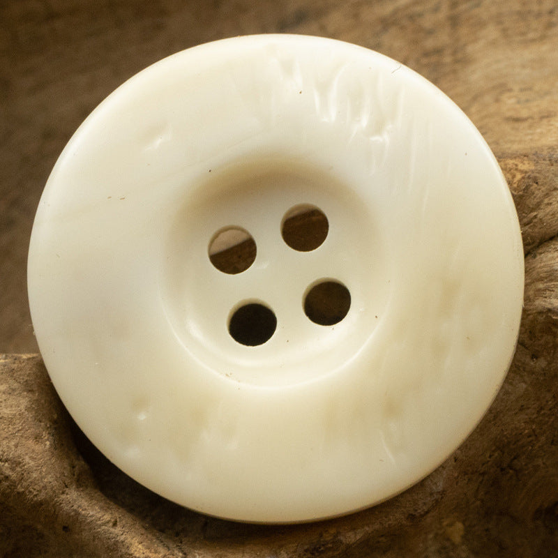 20-30mm Irregular Curved Thickened Brown White Resin Buttons 10pcs - Lots of Buttons