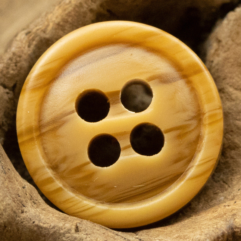Colorful Imitation Wood Resin Buttons for Children's DIY Crafts 50 Pack - Lots of Buttons