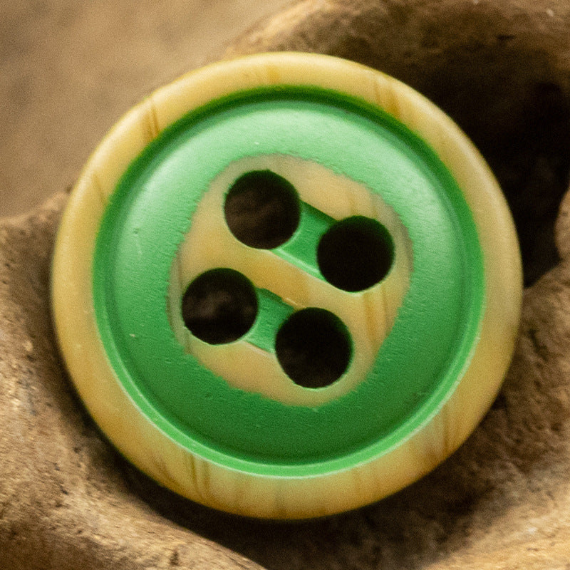 Colorful Imitation Wood Resin Buttons for Children's DIY Crafts 50 Pack - Lots of Buttons