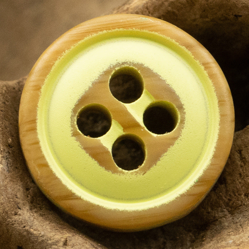 Colorful Imitation Wood Resin Buttons for Children's DIY Crafts 50 Pack - Lots of Buttons