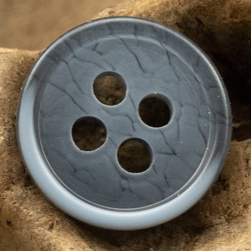 11.5MM Yellow-White and Lake Blue Two-Tone Resin Buttons 40 Pack - Lots of Buttons