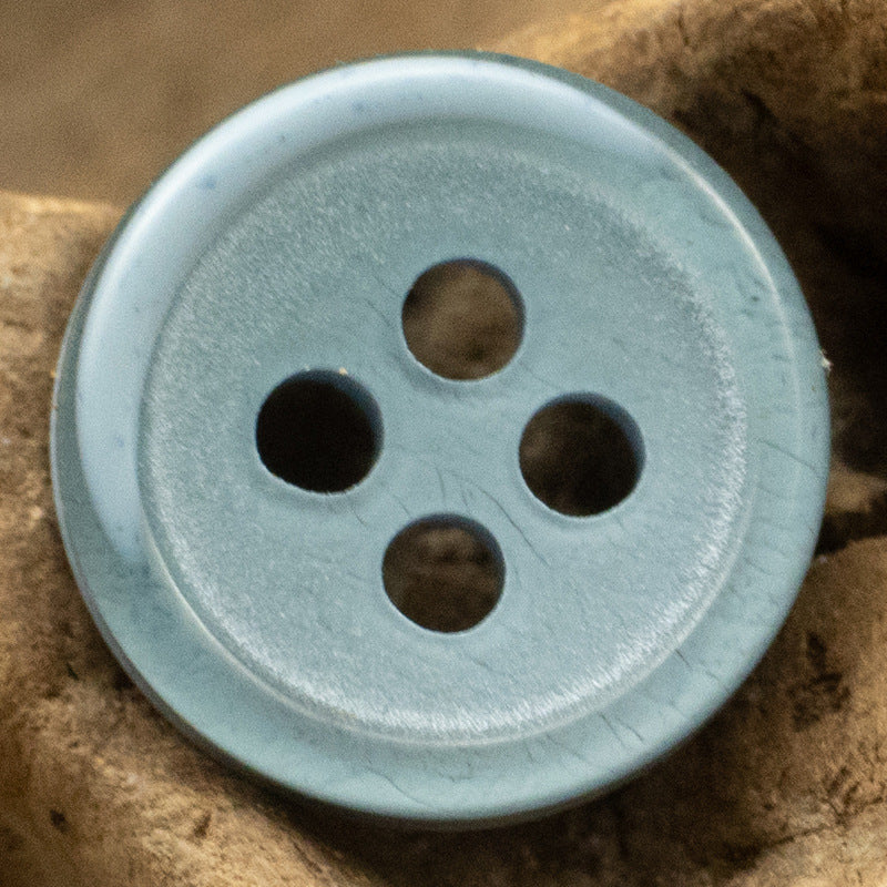 11.5MM Yellow-White and Lake Blue Two-Tone Resin Buttons 40 Pack - Lots of Buttons