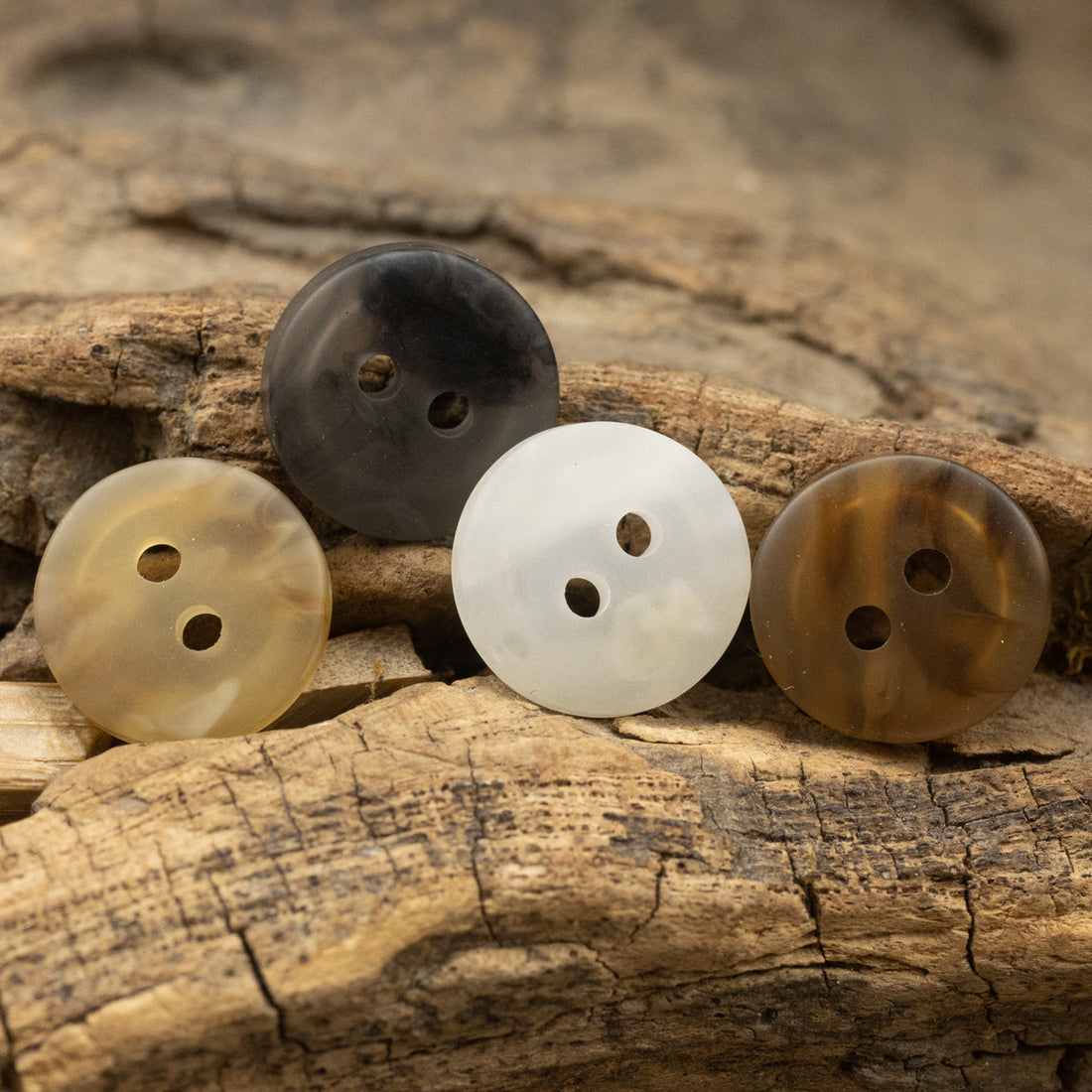 11.5mm 2-Hole Resin Buttons for Retro Spring Summer Shirt 40pcs - Lots of Buttons