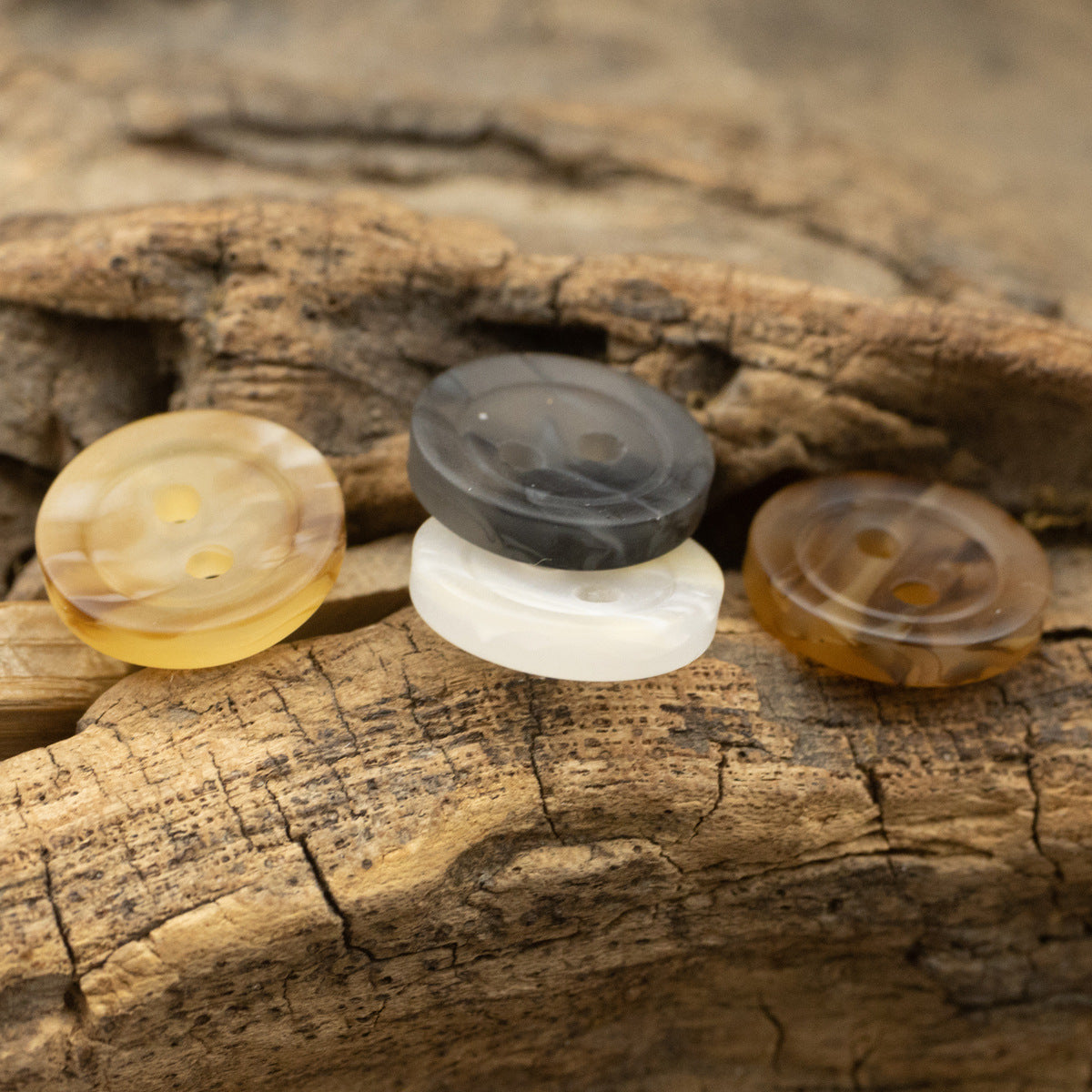 11.5mm 2-Hole Resin Buttons for Retro Spring Summer Shirt 40pcs - Lots of Buttons