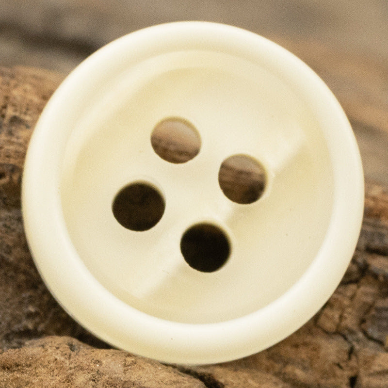11.5mm Round Resin Buttons for White Business Shirts 40 Pack - Lots of Buttons