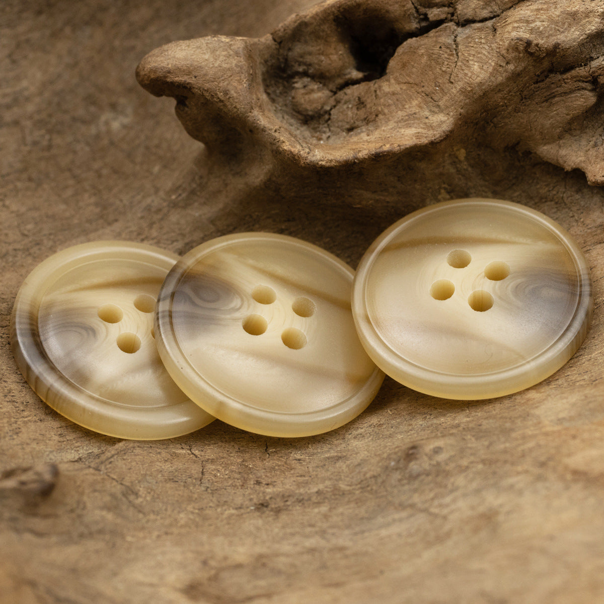 15-30MM Vintage Khaki Resin Buttons for Wool Coats 30pcs - Lots of Buttons