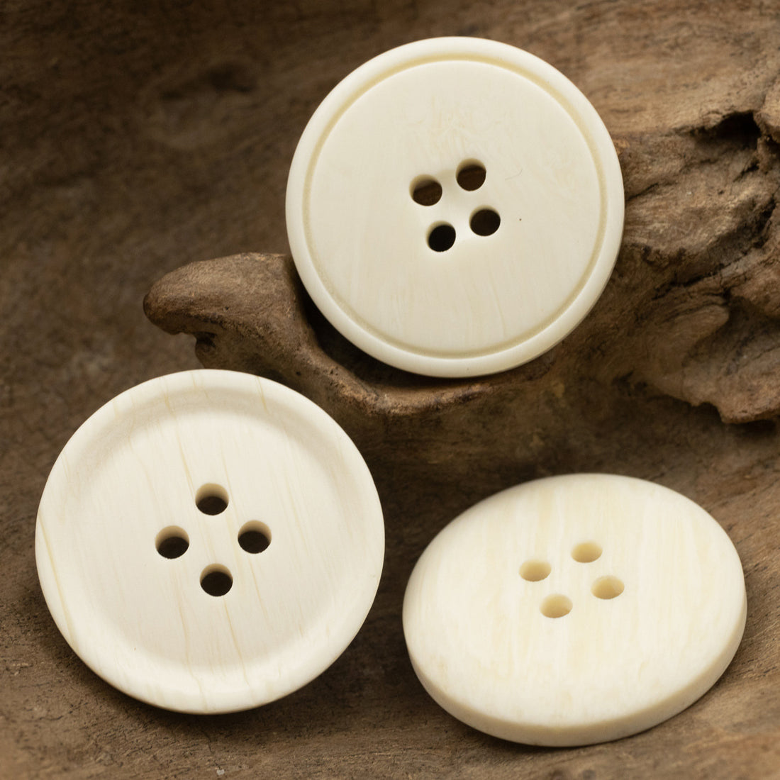 White Resin Buttons Imitated Ox-Bone Grain for Suit Jackets,20PCS - Lots of Buttons