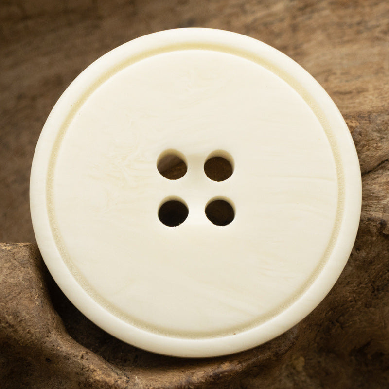 White Resin Buttons Imitated Ox-Bone Grain for Suit Jackets,20PCS - Lots of Buttons