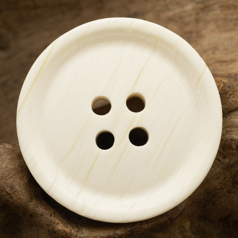 White Resin Buttons Imitated Ox-Bone Grain for Suit Jackets,20PCS - Lots of Buttons