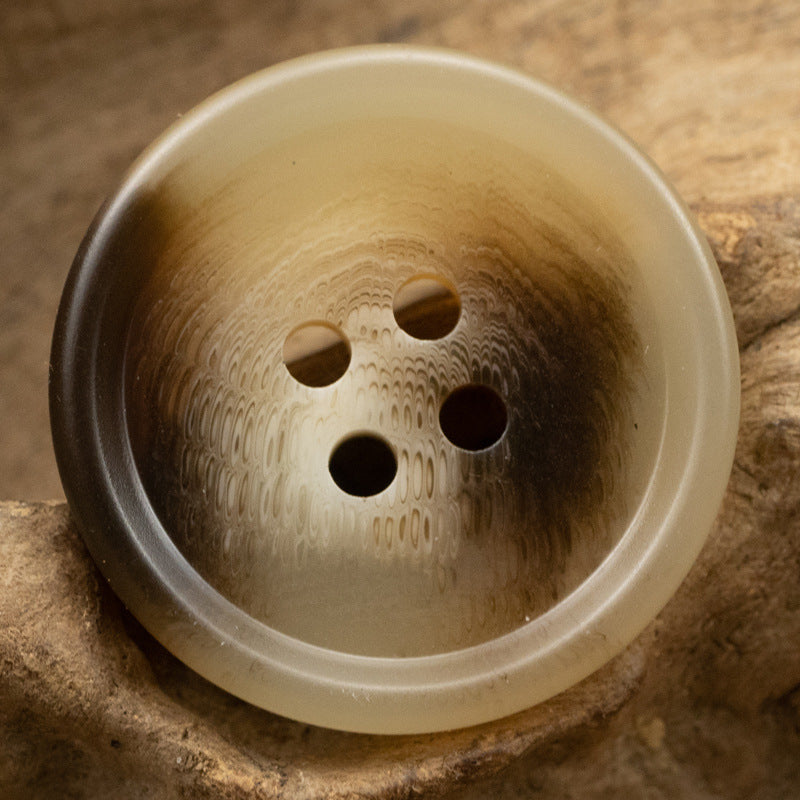 15-30MM Brown Four-Hole Resin Buttons for Casual Pants 40 Pack - Lots of Buttons