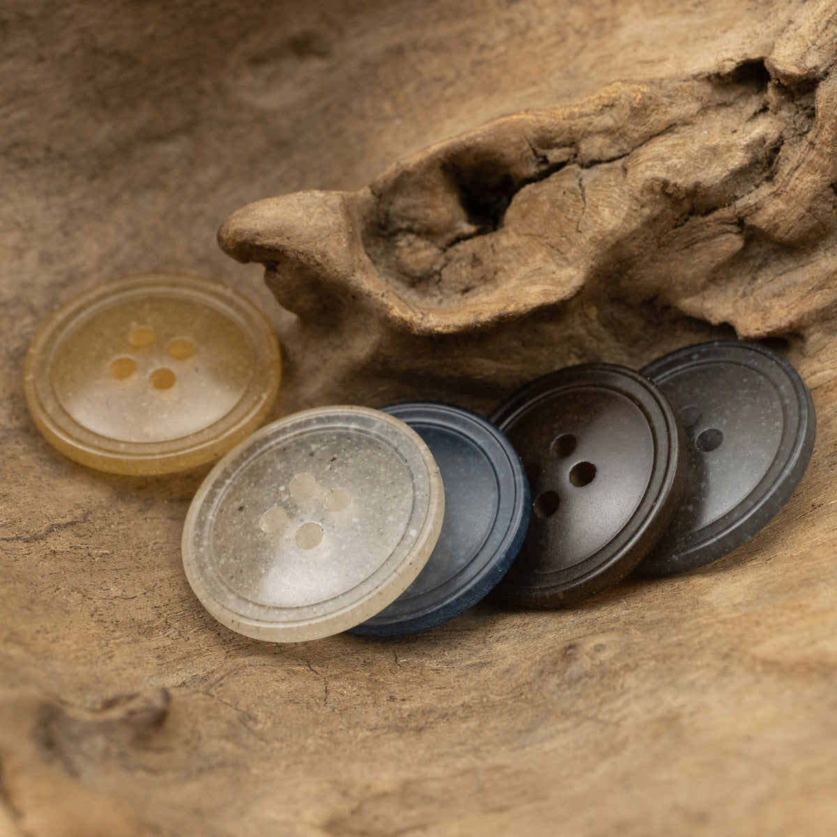 Translucent Jelly-Colored Resin Buttons for Women's Fashion Coats - 20pcs - Lots of Buttons