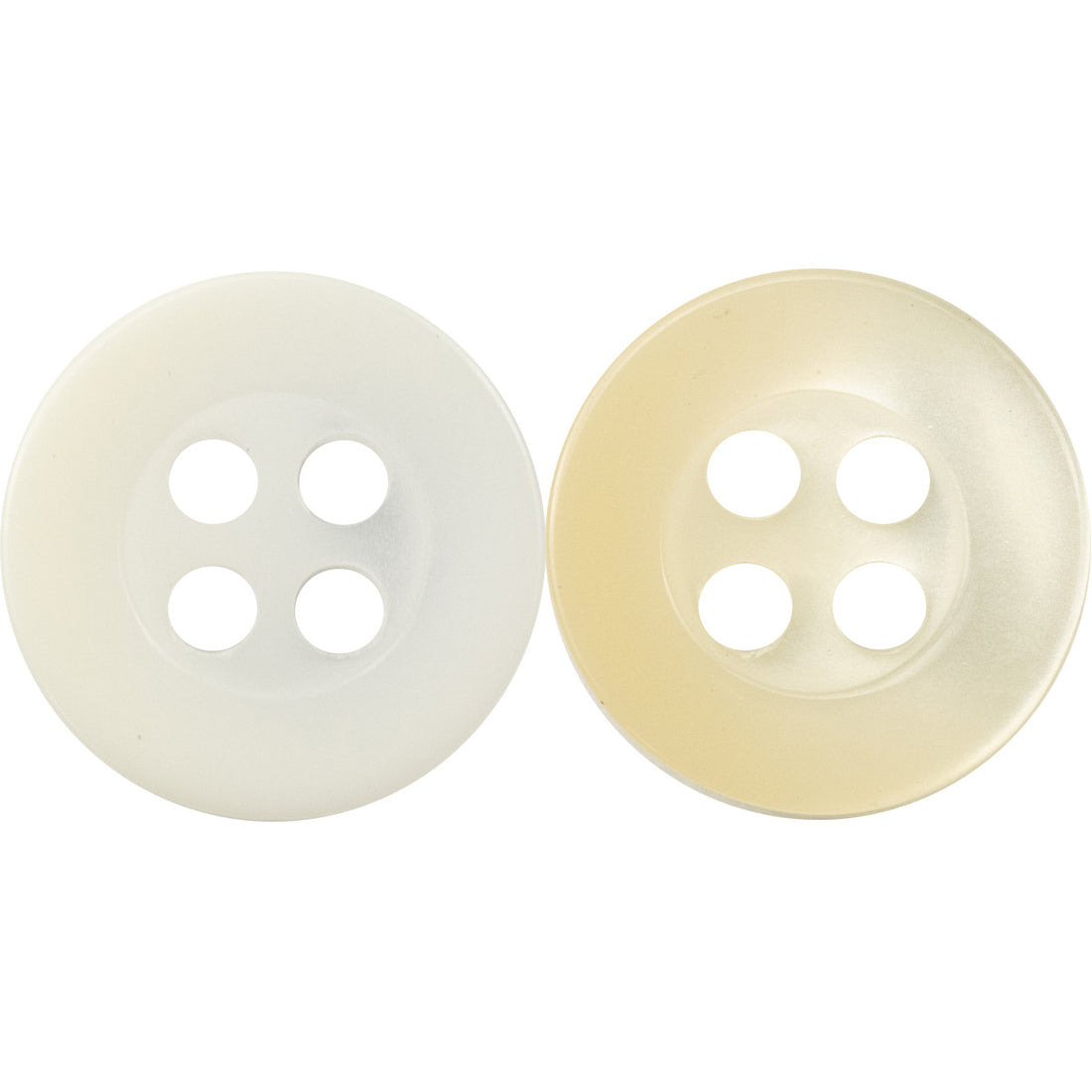 11.5MM White Light Yellow Resin Buttons for Men's Formal Shirts 40 Pack - Lots of Buttons