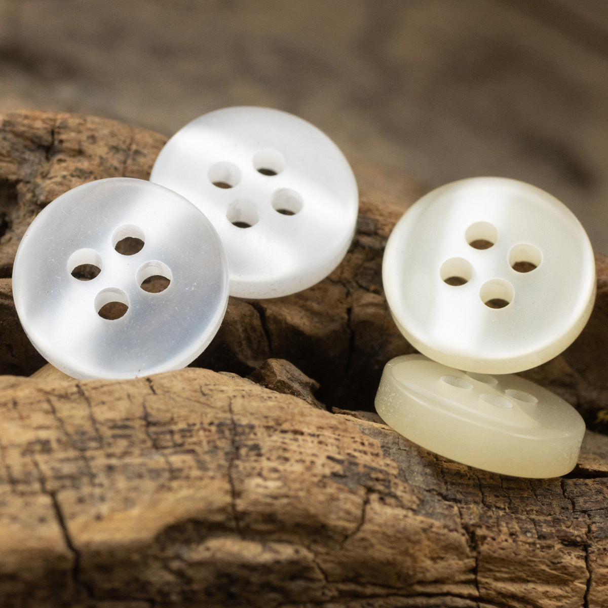 11.5MM White Light Yellow Resin Buttons for Men's Formal Shirts 40 Pack - Lots of Buttons