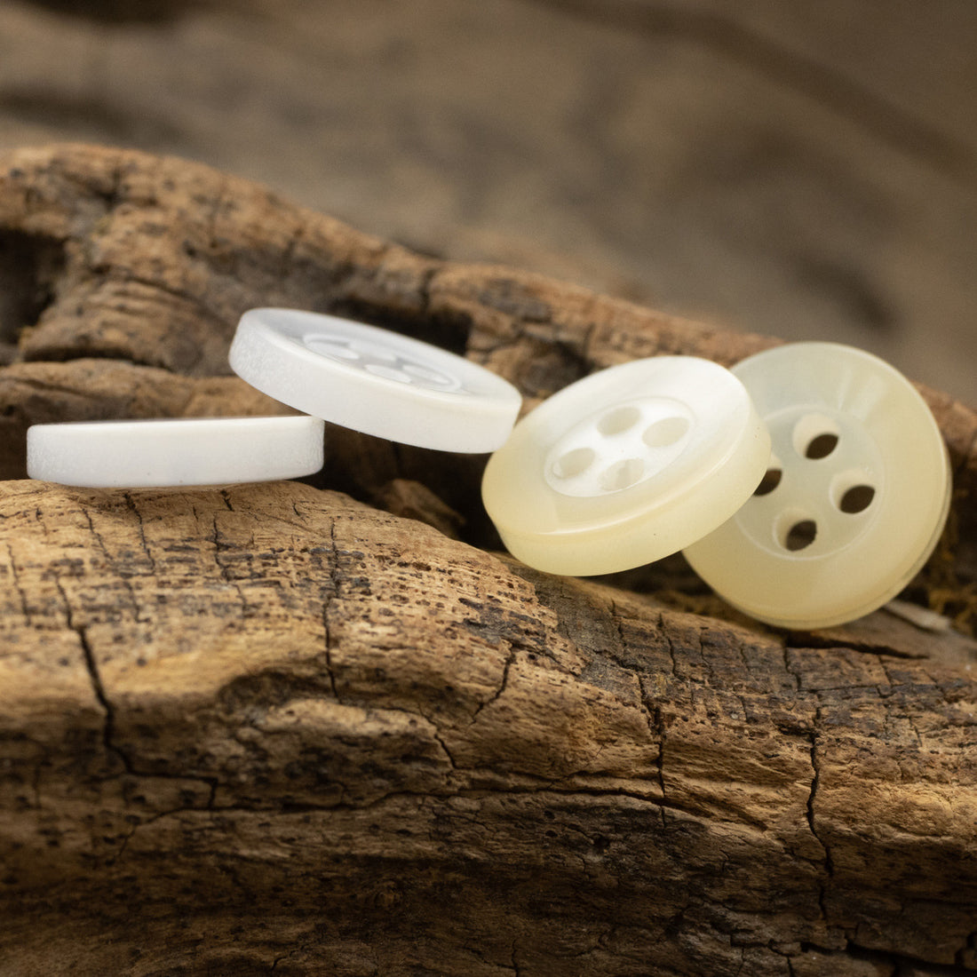 11.5MM White Light Yellow Resin Buttons for Men's Formal Shirts 40 Pack - Lots of Buttons