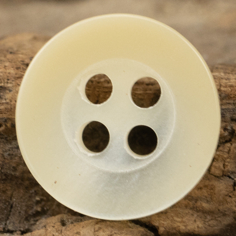 11.5MM White Light Yellow Resin Buttons for Men's Formal Shirts 40 Pack - Lots of Buttons