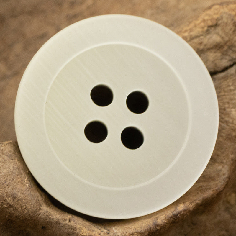 Gray Round 4-Hole Resin Buttons for Neutral Fashion Polo Shirts - 50pcs - Lots of Buttons