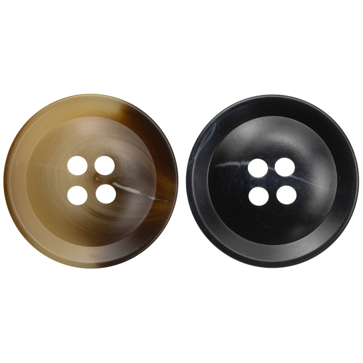 15-30mm Black Brown Resin Buttons for Suits 30pcs - Lots of Buttons