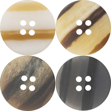 15-25mm Wood Grain Round Resin Buttons for Knitted Dresses 40 Pack - Lots of Buttons