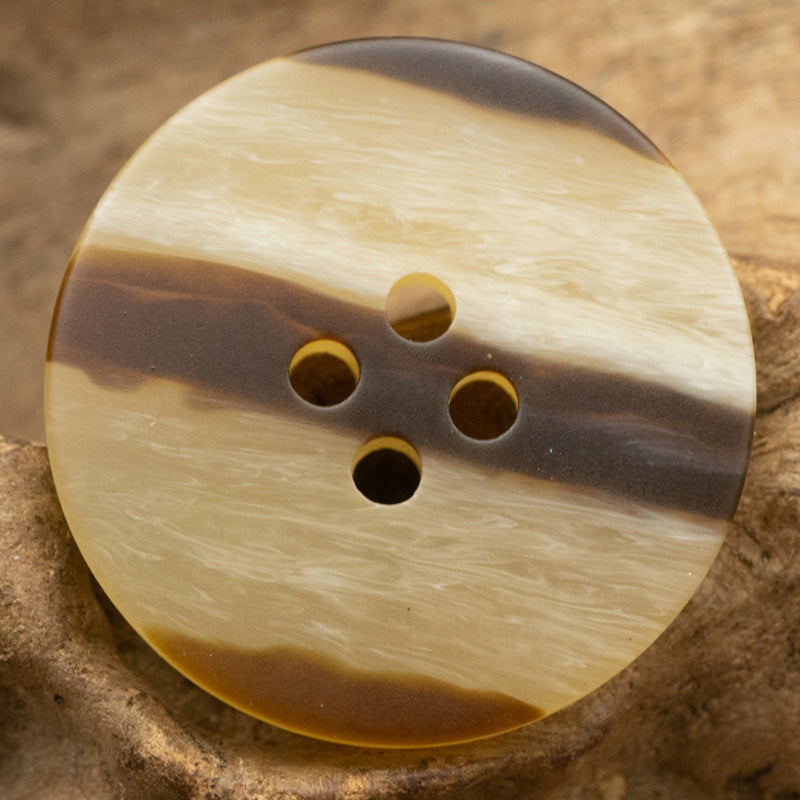 15-25mm Wood Grain Round Resin Buttons for Knitted Dresses 40 Pack - Lots of Buttons