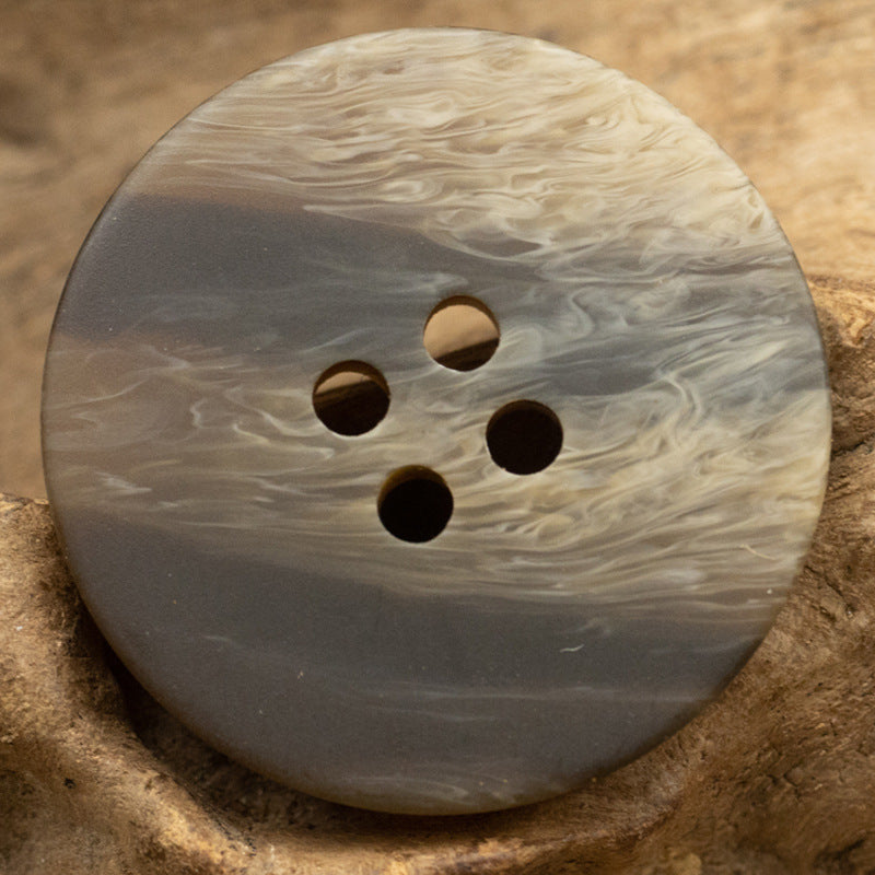 15-25mm Wood Grain Round Resin Buttons for Knitted Dresses 40 Pack - Lots of Buttons