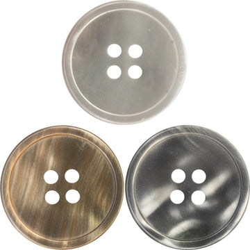 Fashionable Resin White and Gray Buttons for Casual Trousers 20pcs - Lots of Buttons