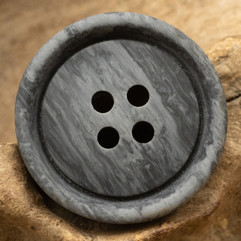 15-25mm Retro Distressed Wood Grain Round 4 Hole Resin Buttons 30 Pack - Lots of Buttons